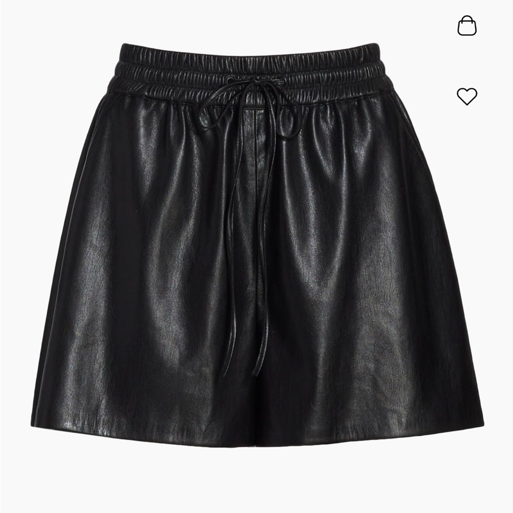 Good American Better Than Leather Drawstring Shorts